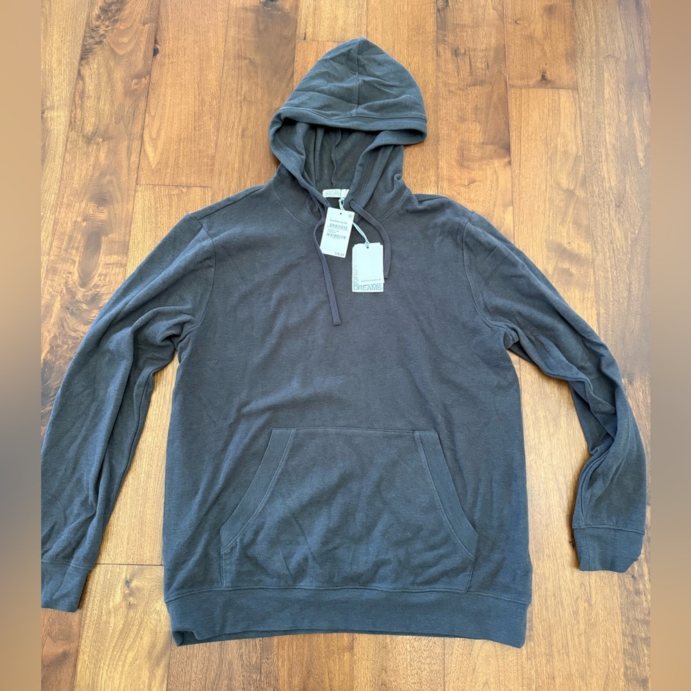 NWT Barefoot Dreams Malibu Collection® Men's Brushed Fleece Hoodie, Large